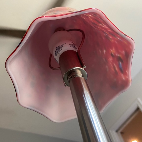 Red Glass Lamp - Picture 4 of 7